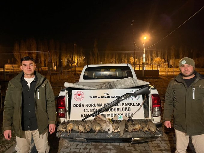 Van’da kaçak avcılara 50 bin 600 TL ceza!