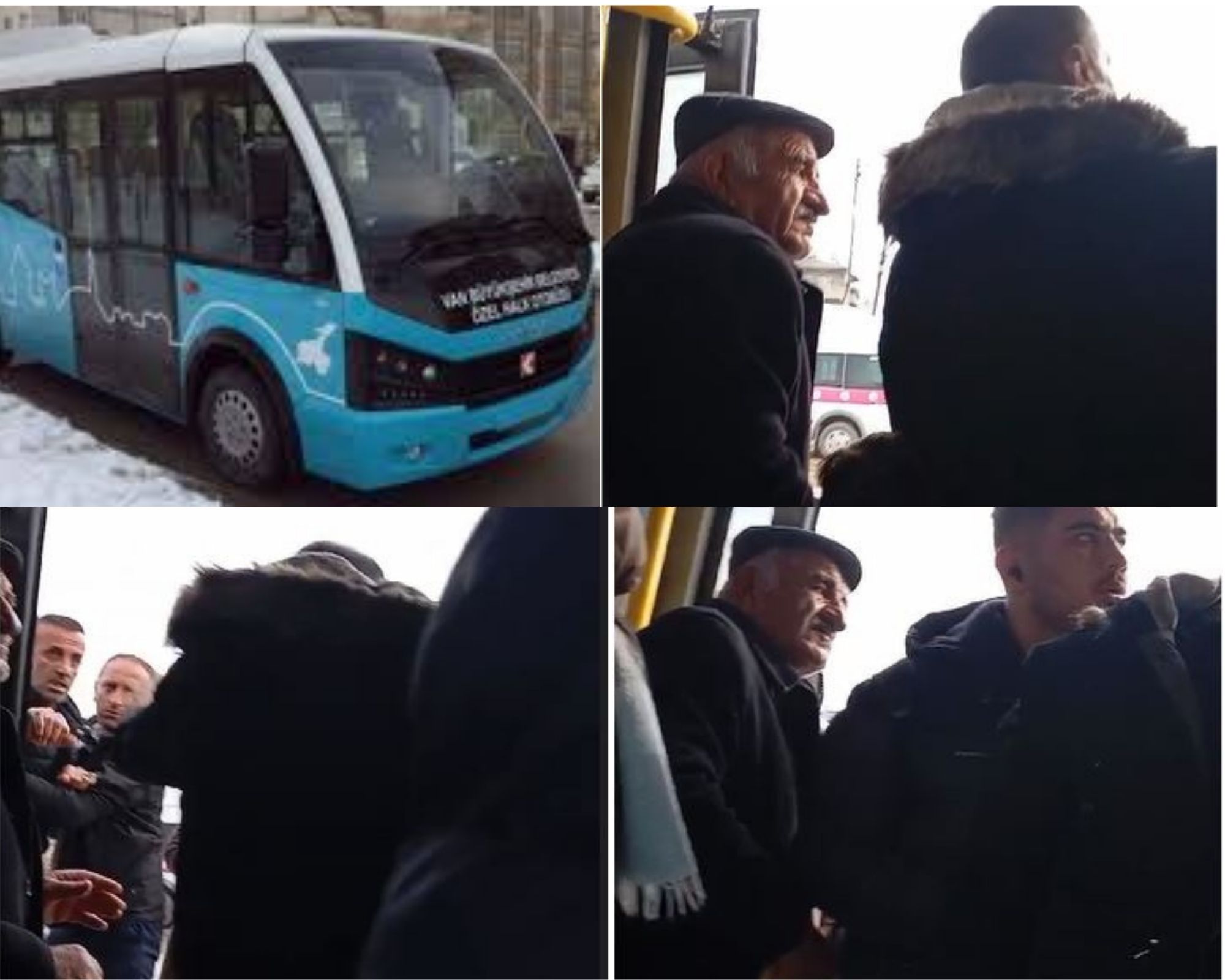Van’da şoför ile yolcular arasında “Ücretsiz kart” kavgası: O anlar kamerada