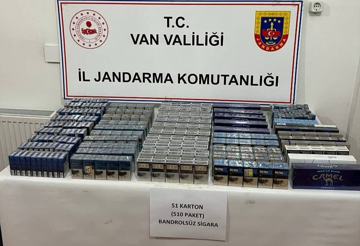 Van’da 510 paket bandrolsüz kaçak sigara ele geçirildi