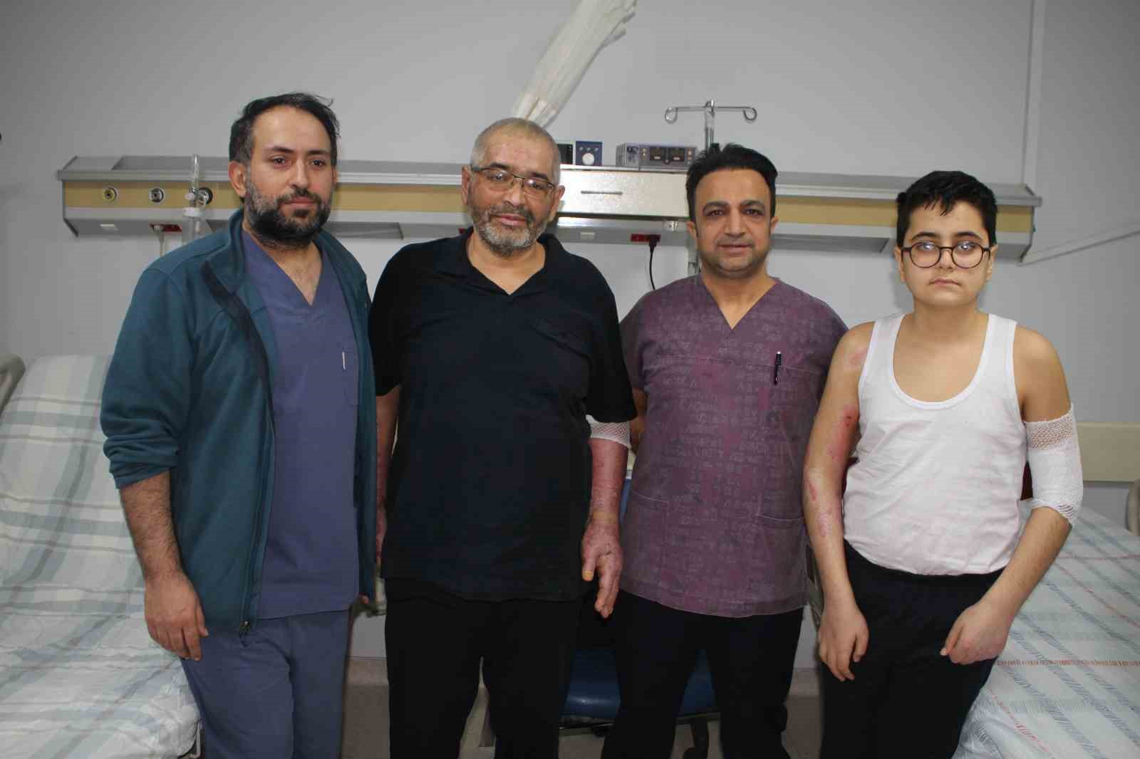 Van’da LPG patlamasında yaralanan baba ve oğulundan güzel haber!