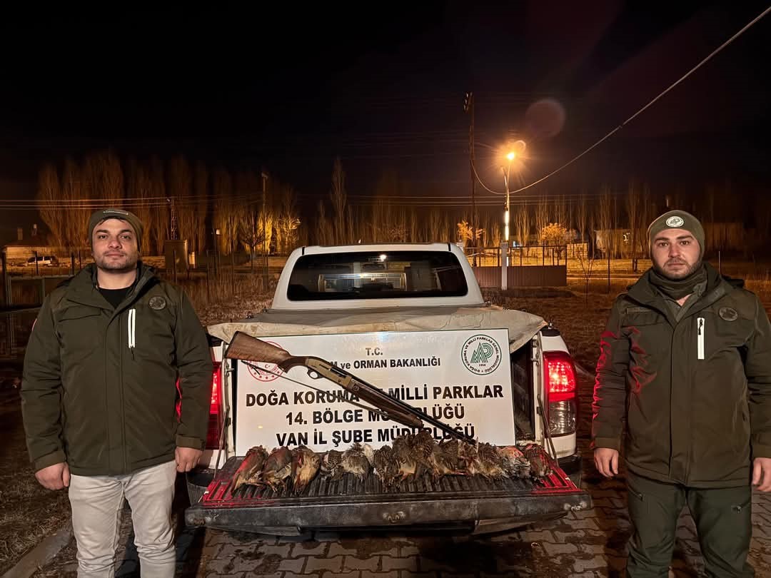 Van’da yasadışı avcılık yapan 2 şahsa 58 bin 28 lira ceza