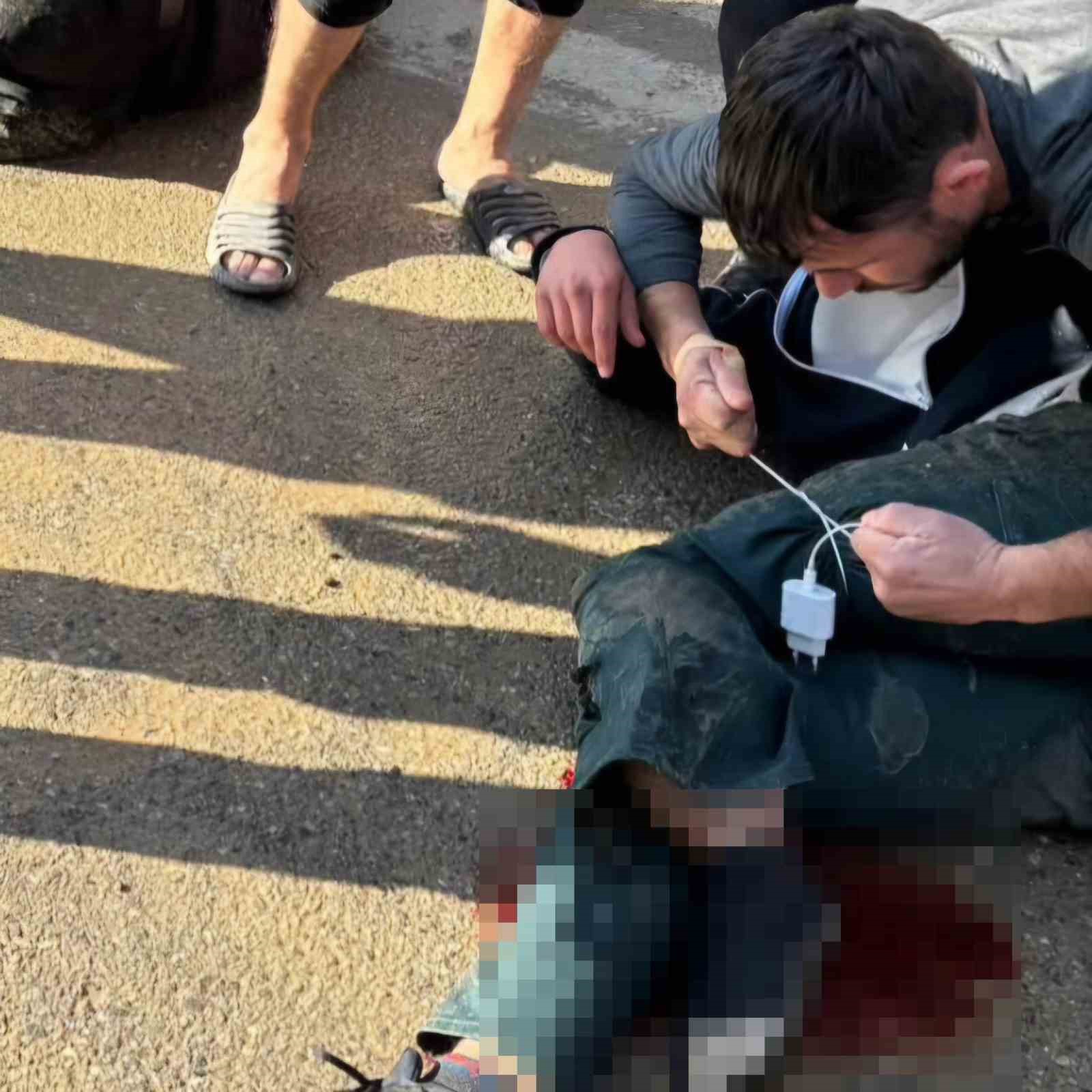 Yaralıya şarj kablosuyla turnike yapıldı