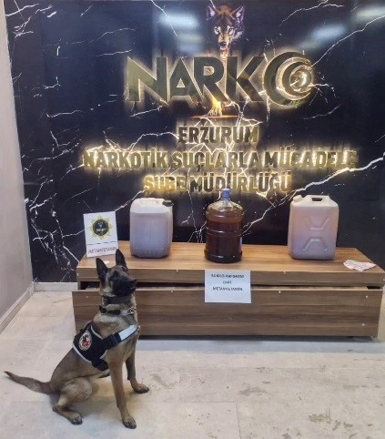 Erzurum’da akaryakıt deposuna zulalanmış 54 kilo likit metamfetamin maddesi ele geçirildi