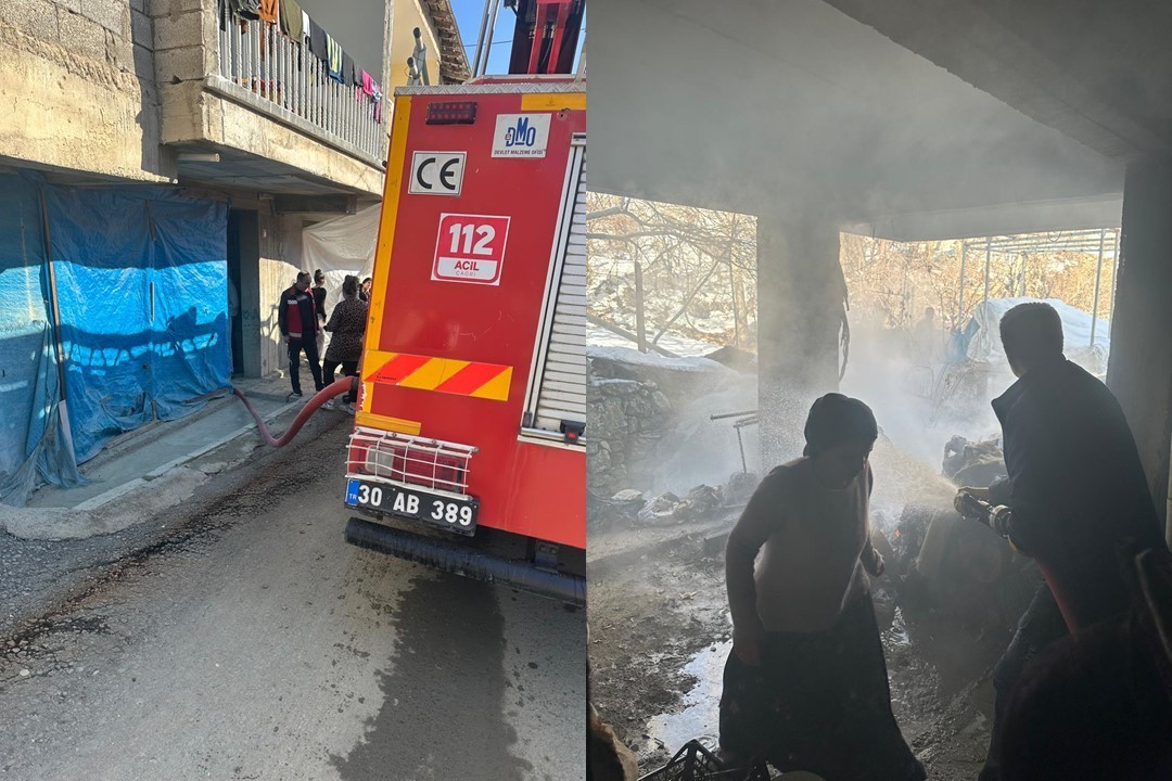 Hakkari’de çıkan yangın korkuttu