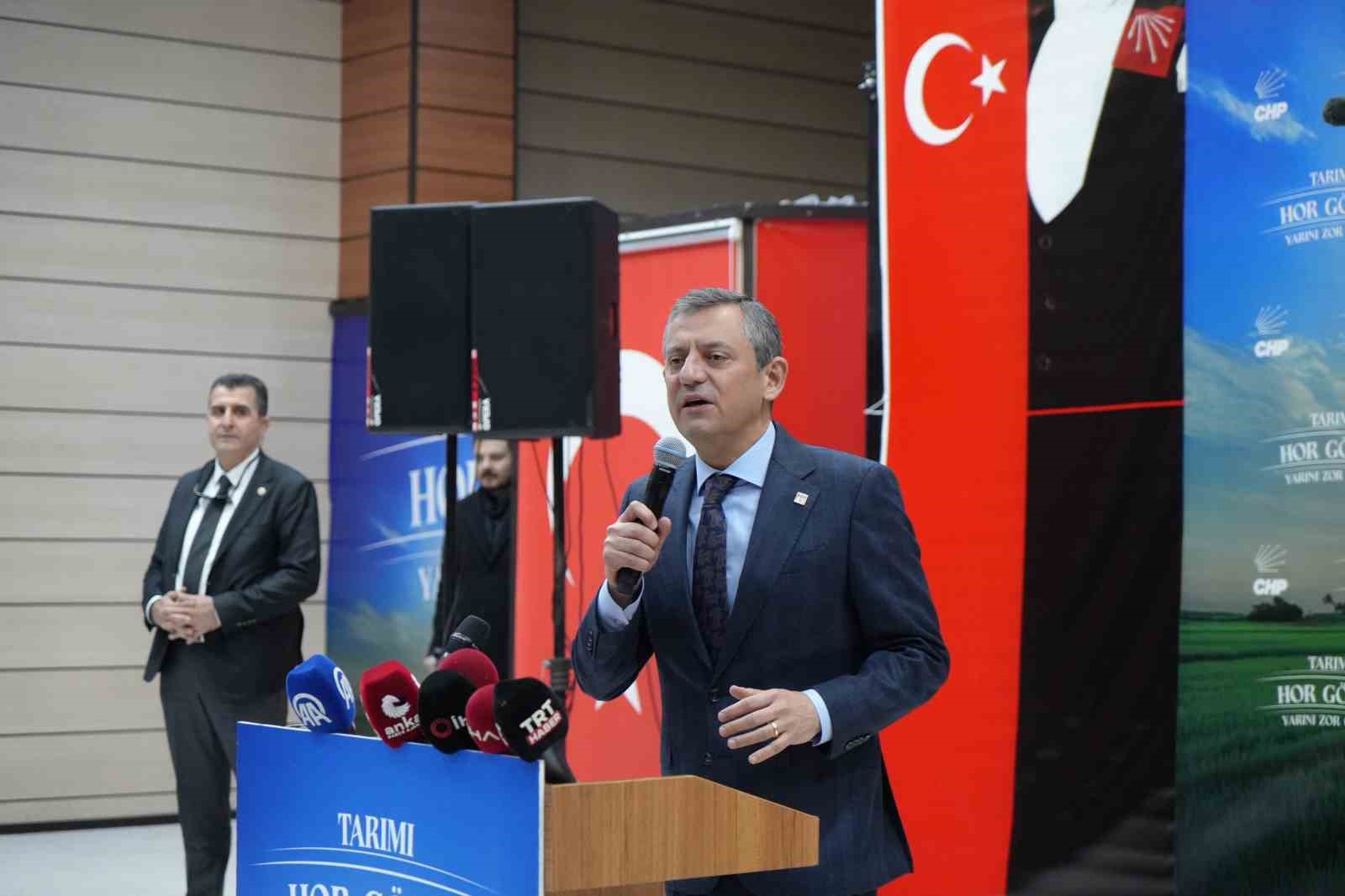 CHP Genel Başkanı Özel: “Size suyu sudan ucuza vereceğiz, elektrik parasını mahsulden ve faizsiz olarak tahsil edeceğiz”