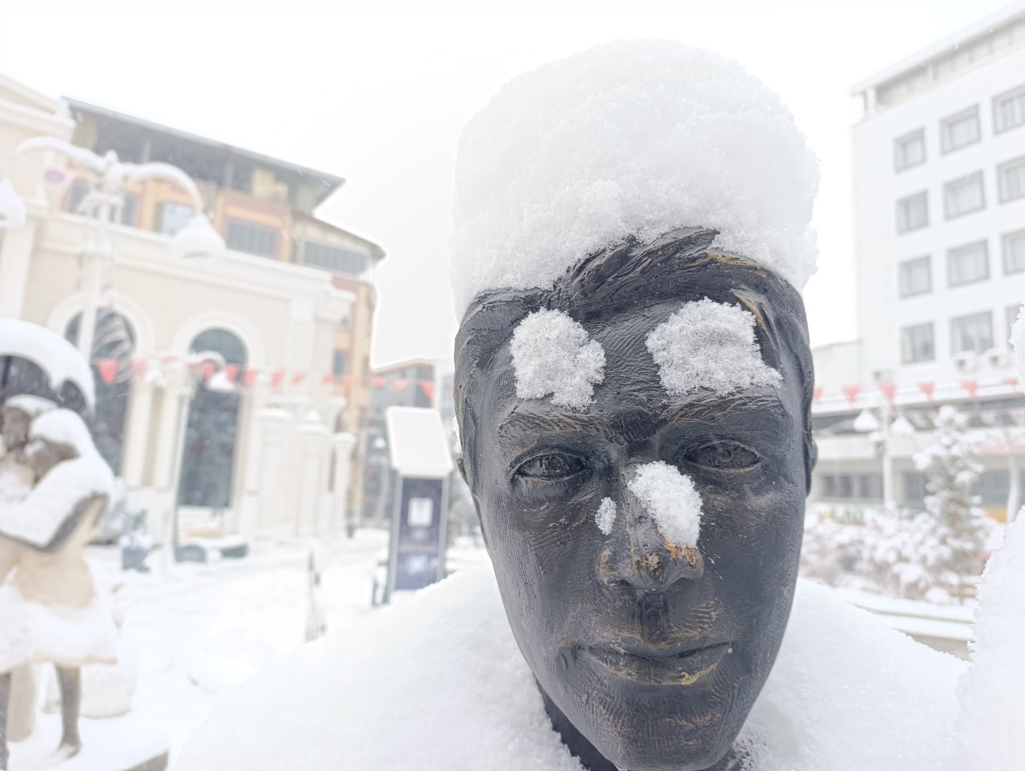 Van beyaz örtüye büründü