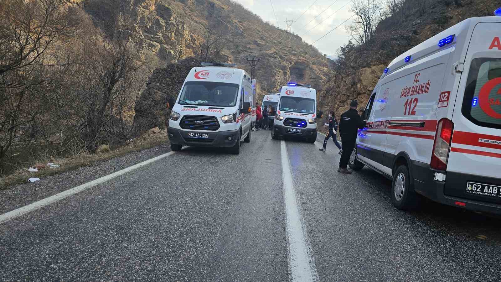 Tunceli’de feci kaza: 1 ölü 5 yaralı