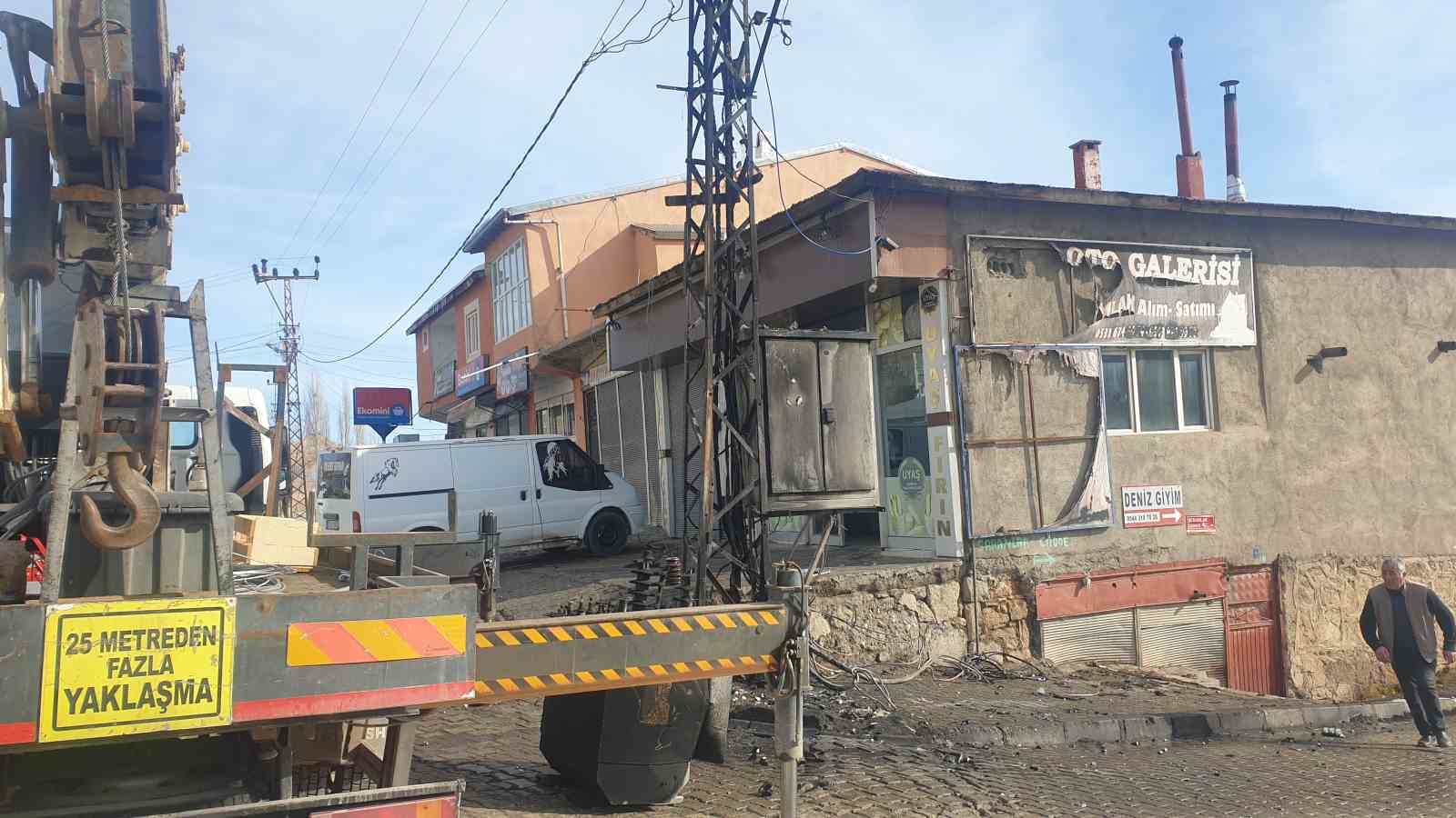 Van’da trafo yangınını fırın personeli önledi