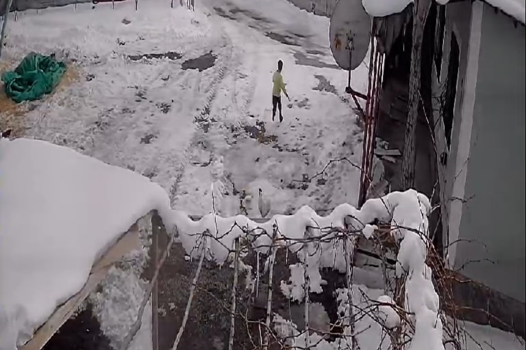 Van’da çocuğun horozdan kaçışı gülümsetti