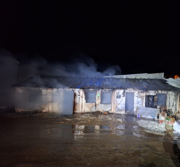 Kop Tüneli’nin şantiyesinde yangın çıktı