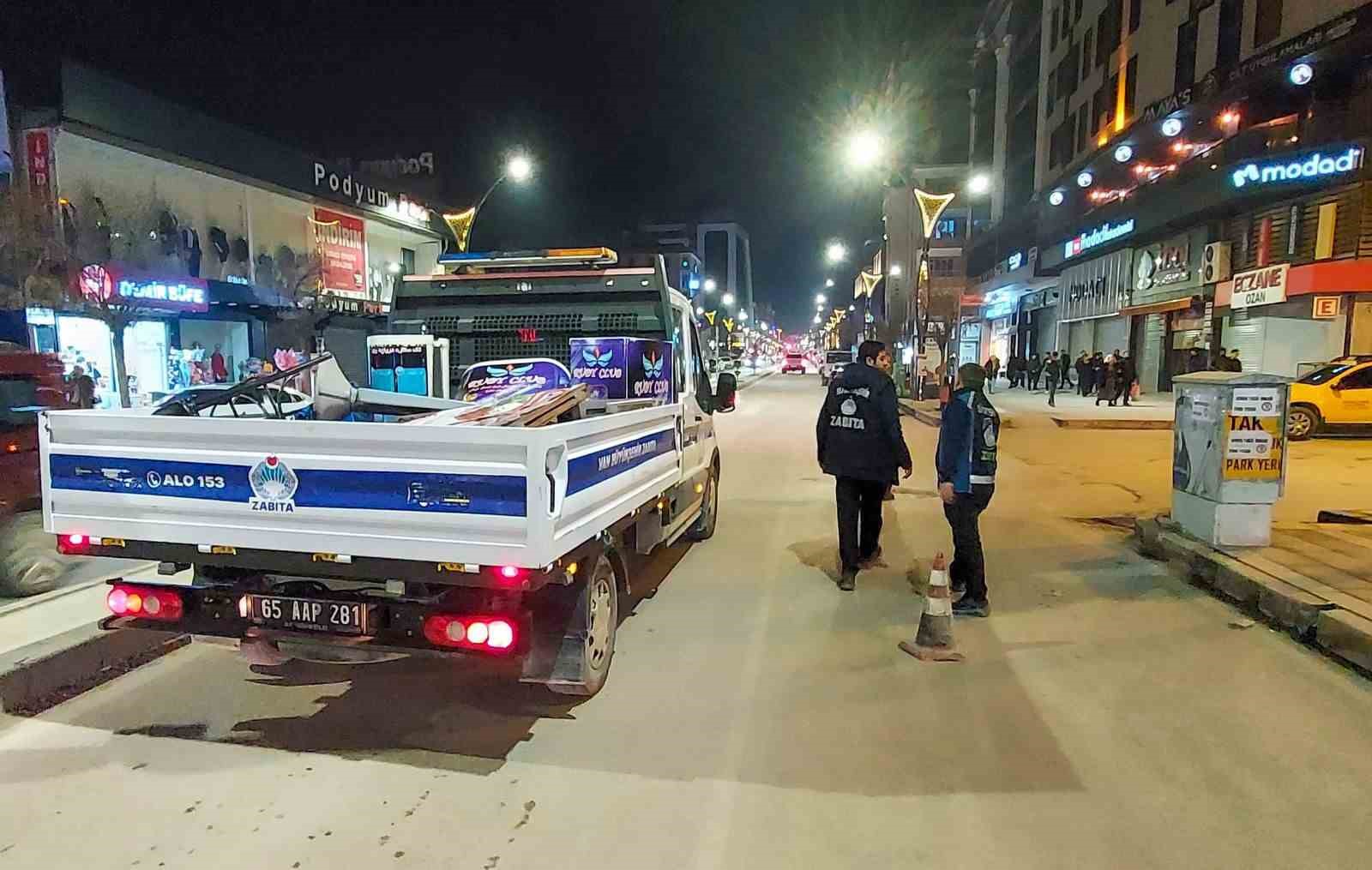 Van’da kaldırım işgaline son