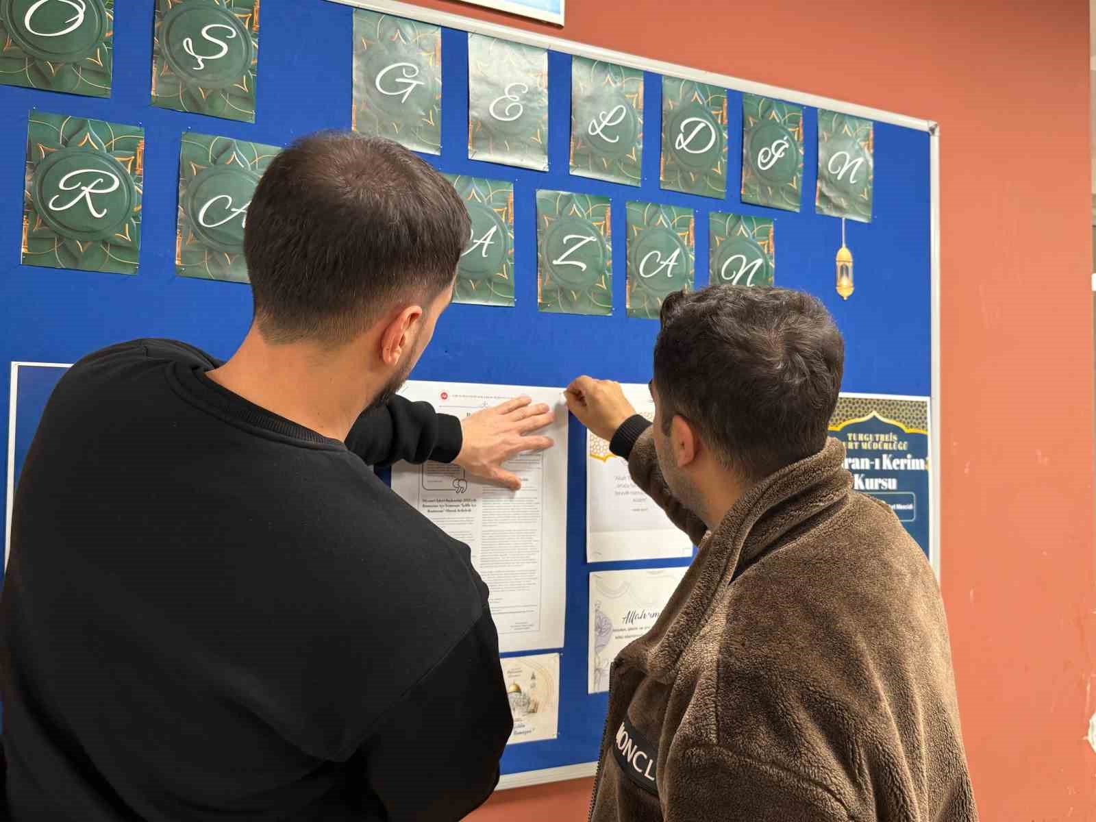 Öğrenci yurtlarında Ramazan köşesi