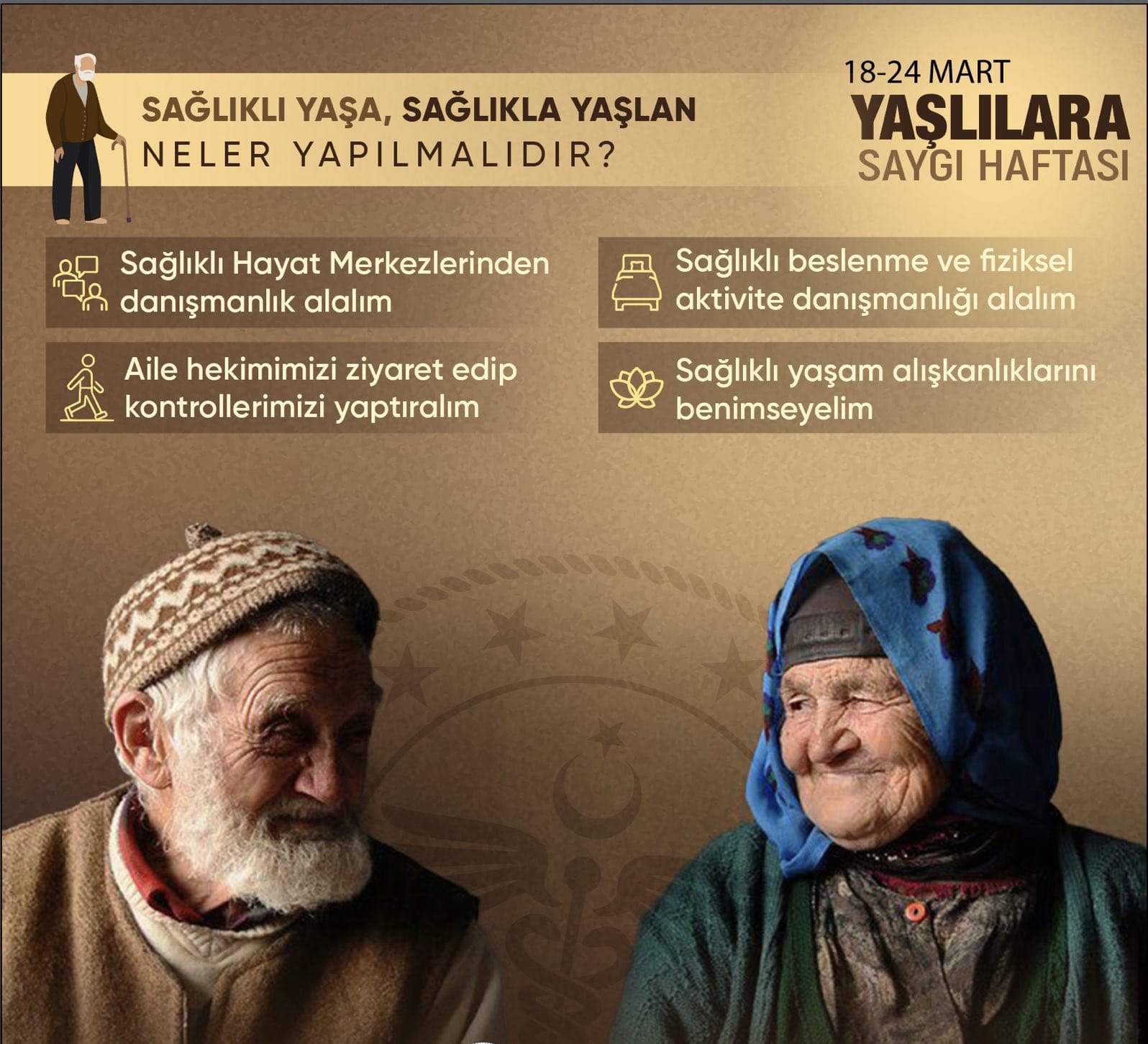 Gürpınar İlçe Sağlık Müdürlüğü’nden Yaşlılara Saygı Haftası Paylaşımı