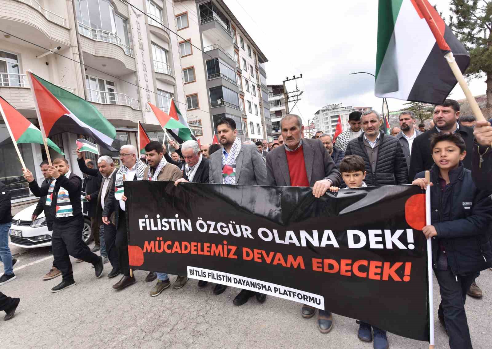 Gazze’ye destek yürüyüşü düzenlendi