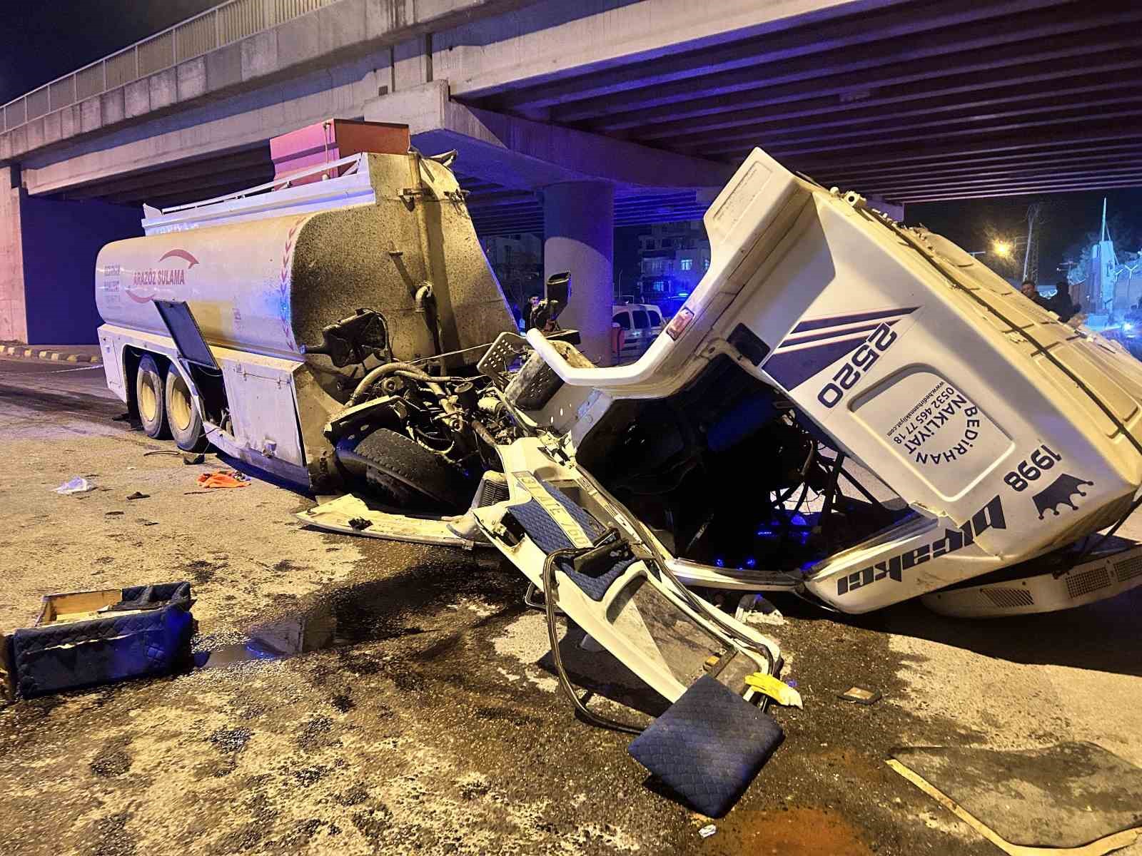 Fren arızası meydana gelen arazöz dehşeti yaşattı: 1 ölü