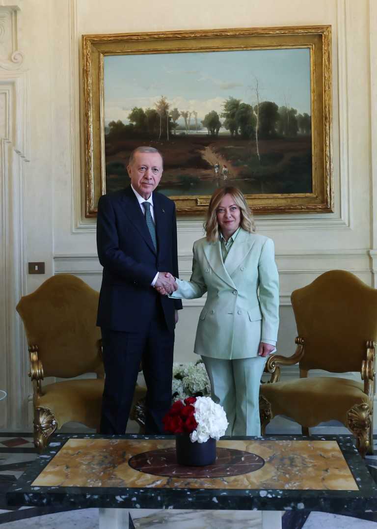 Cumhurbaşkanı Erdoğan, İtalya Başbakanı Meloni ile görüştü