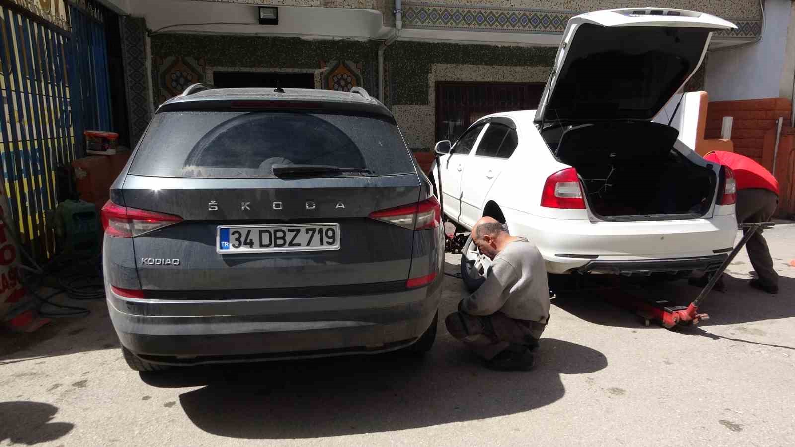 Van’daki oto lastikçilerde ‘bahar’ yoğunluğu