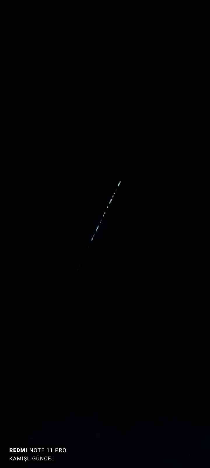 Starlink uyduları Yüksekova’da görüntülendi