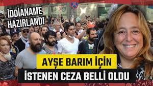 Ayşe Barım’a ‘Gezi Parkı’ soruşturmasında 30 yıla kadar hapis talebi