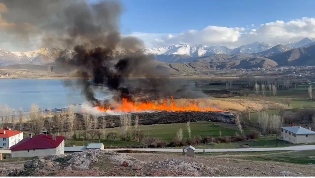 Van’ın Göründü deltasında yangın