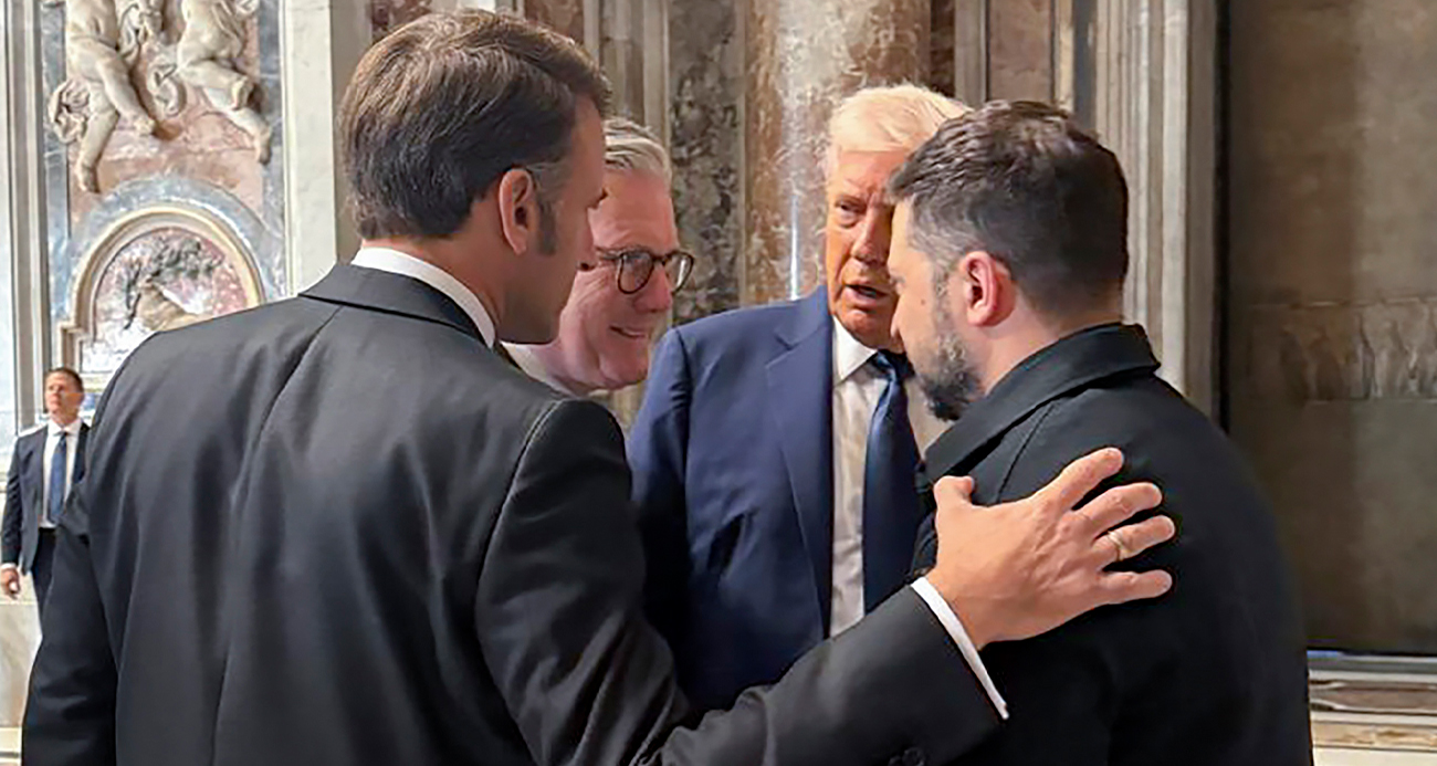 ABD, Ukrayna, Fransa ve İngiltere liderleri Vatikan’da bir araya geldi