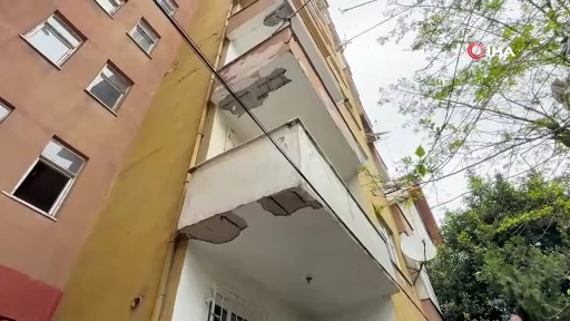 Küçükçekmece’de bulunan bir sitenin 6.2’lik deprem sonrası görüntüsü korkuttu