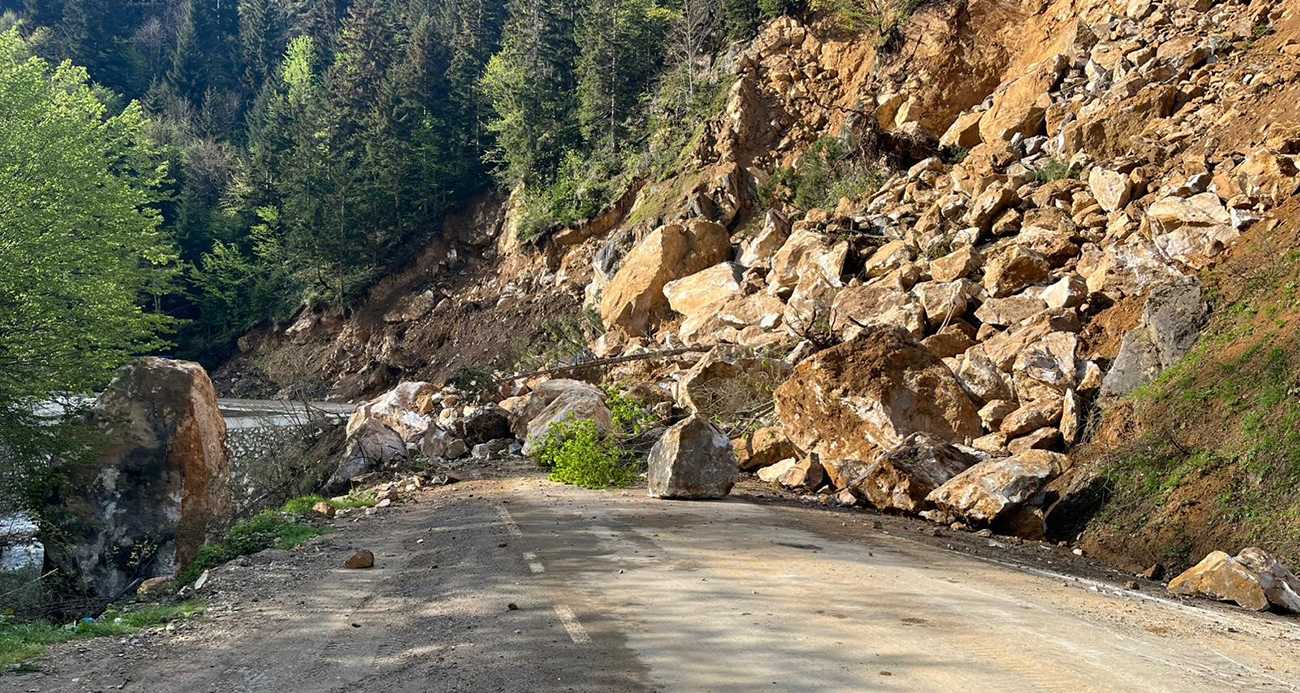 Giresun’da heyelan