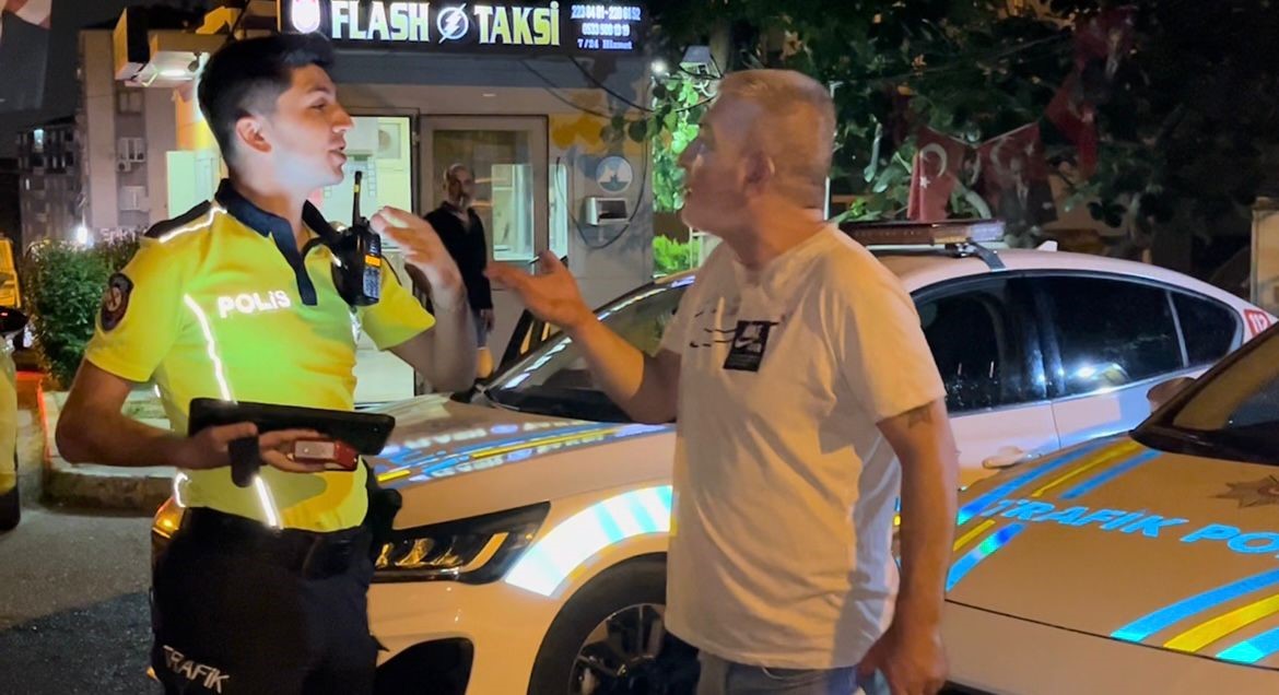 Alkollü sürücü polisleri sabır sınavından geçirdi