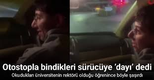 Otostopla bindikleri aracın sahibi, okudukları üniversitenin rektörü çıktı