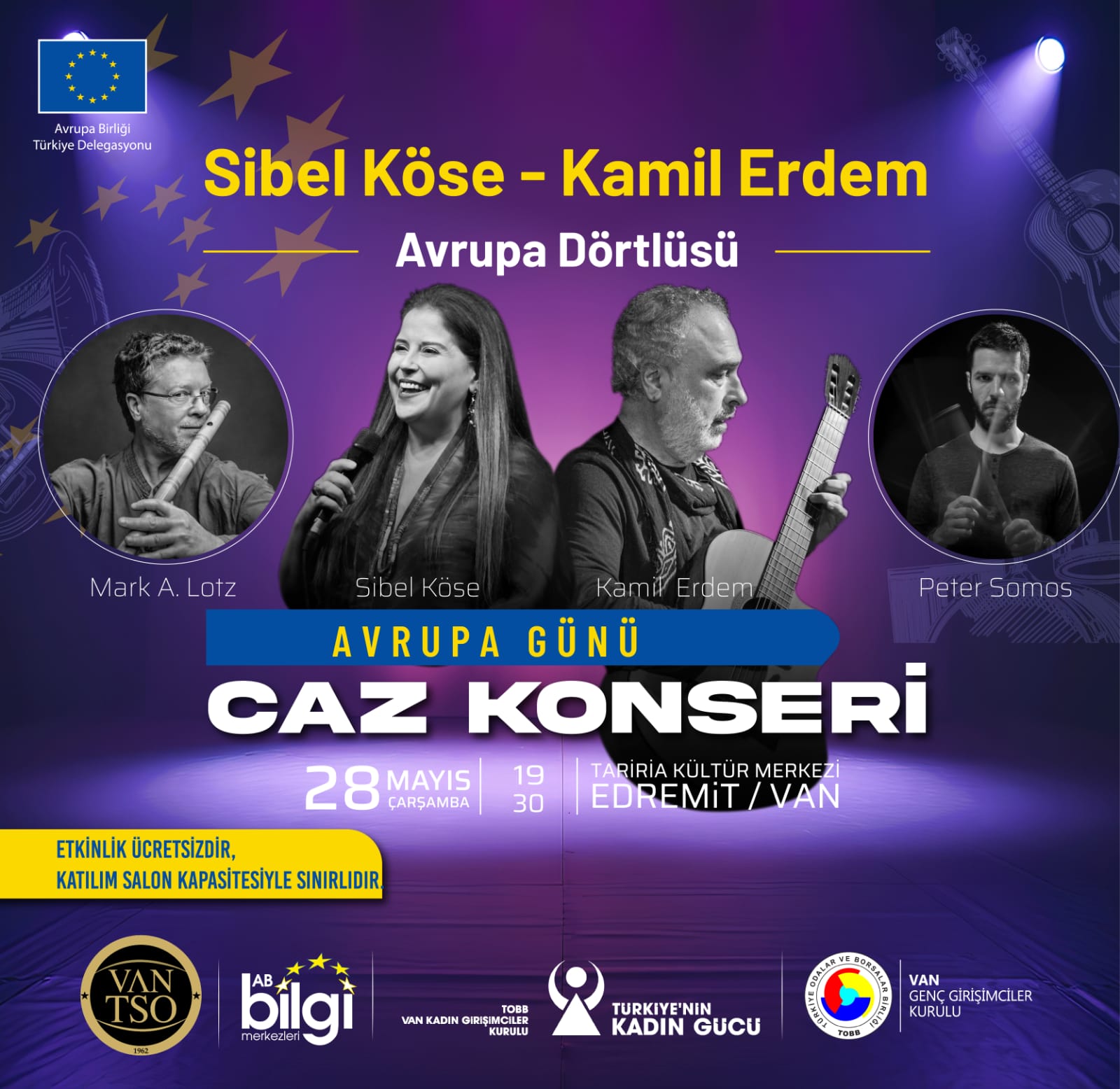 Van’da Avrupa Günü’ne Özel Caz Konseri