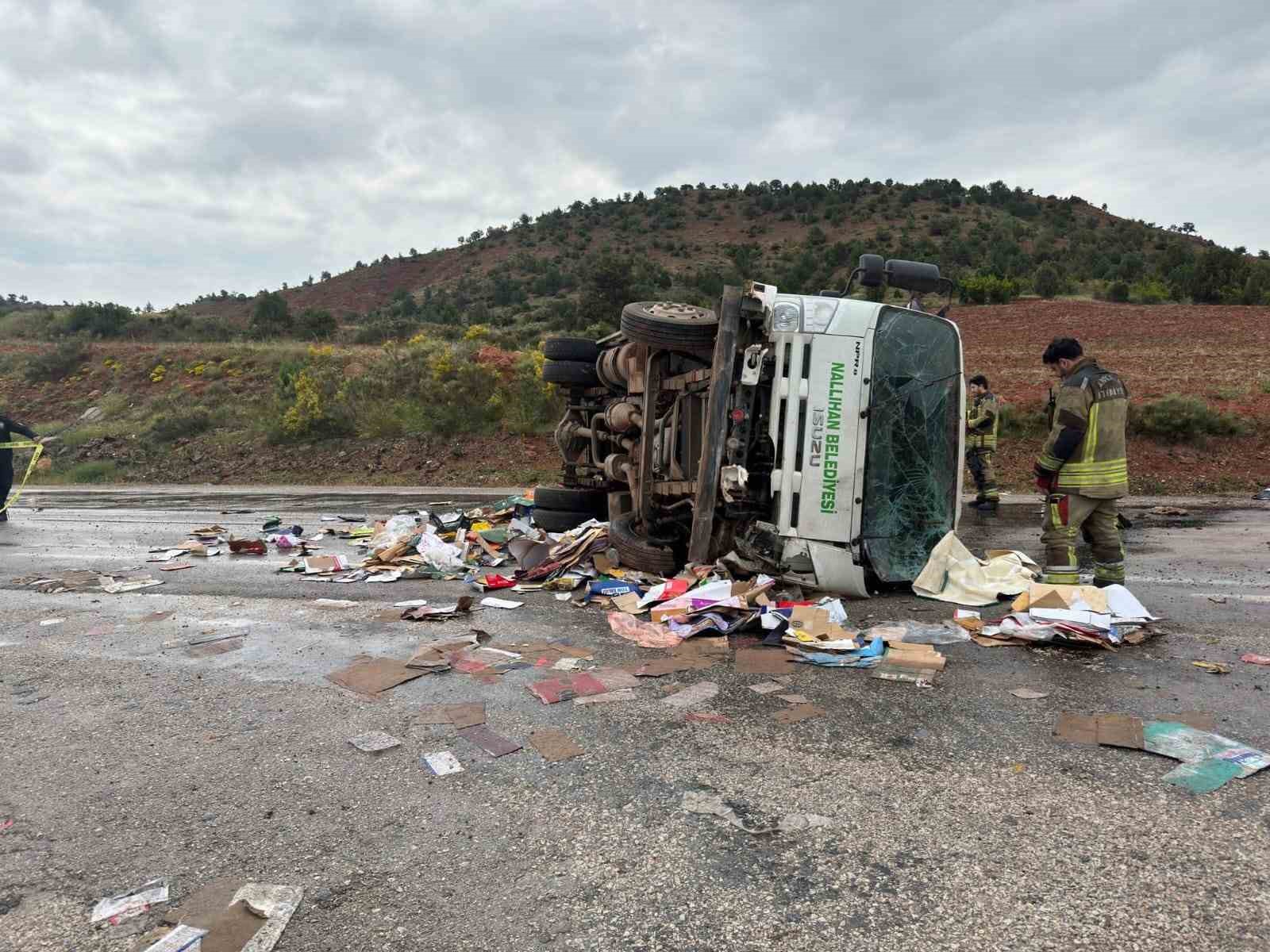 Kontrolden çıkan kamyon kaza yaptı: 1 ölü, 1 yaralı