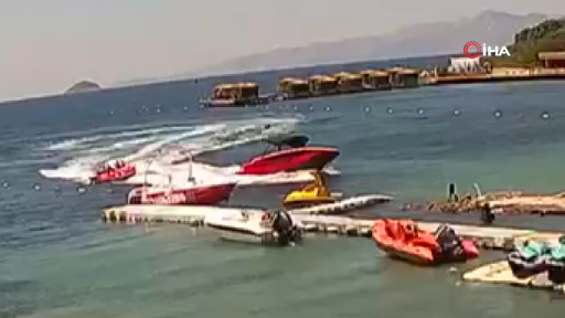 Bodrum’da su sporu kazası kamerada