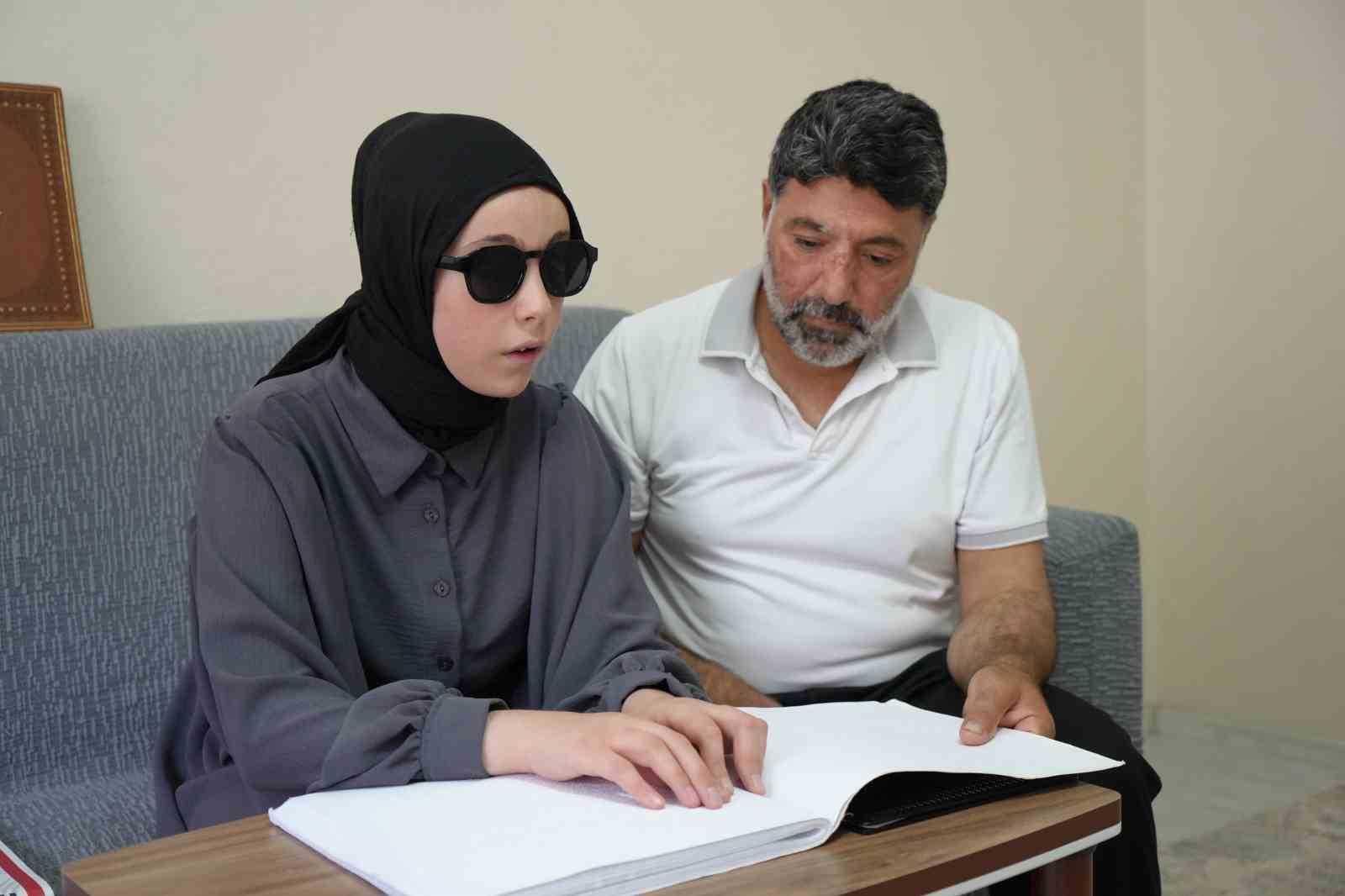 Görme engelli Esma Nur’un en büyük destekçisi babası