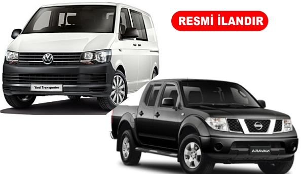 İPEKYOLU SYDV 2 ADET ARAÇ SATIŞI YAPACAKTIR