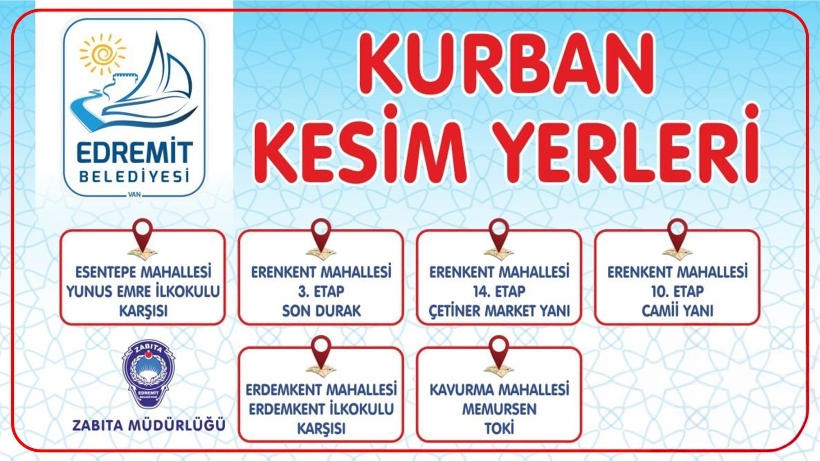 Edremit’te Bayram Öncesi Kurban Kesim Alanları Hazır