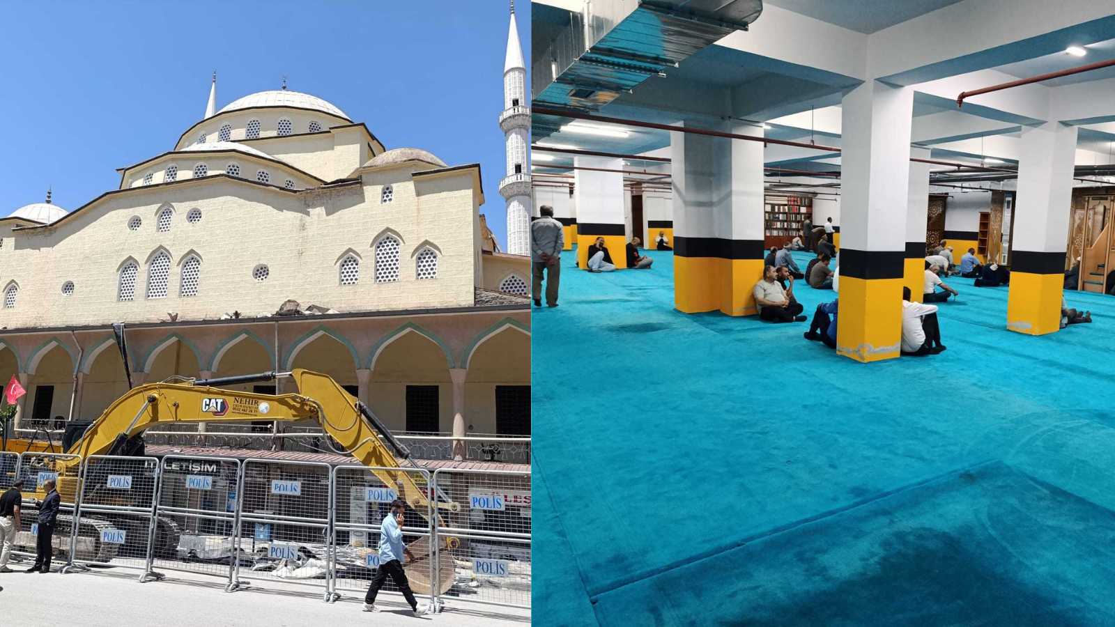 Van’da Hazreti Ömer Camii’nin Yıkımı Başladı: Otopark Alanı Geçici Mescit Oldu