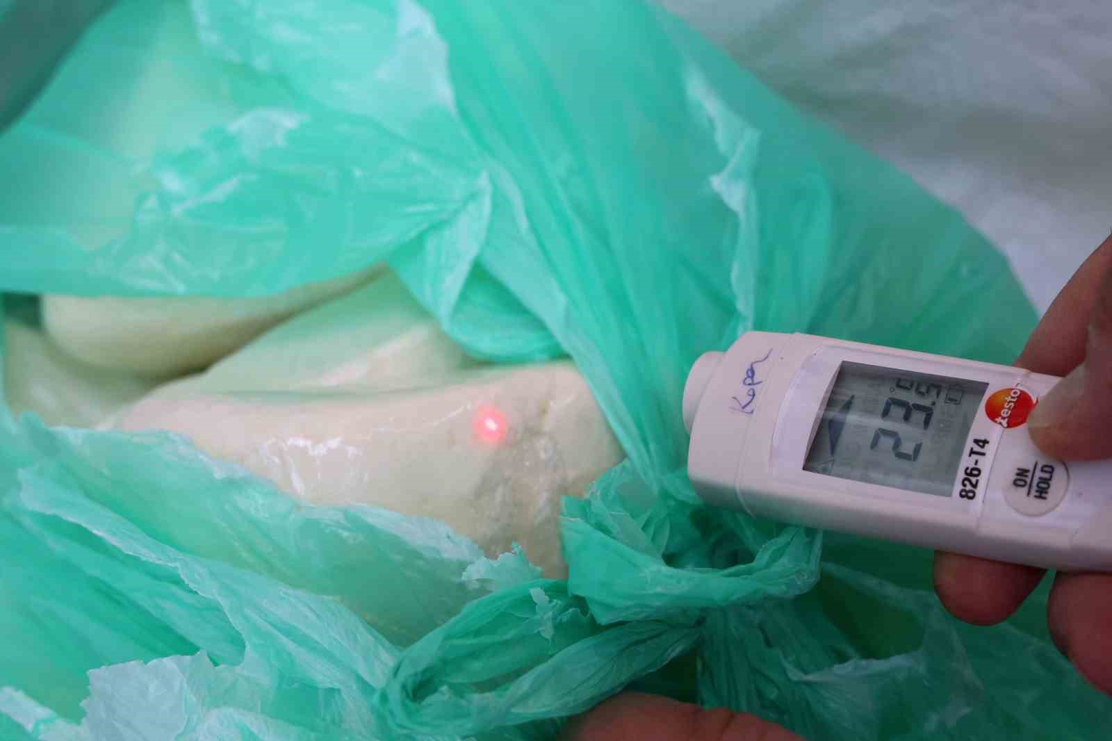 Otobüs Terminali’nde usulsüz taşınan 700 kilogram peynir çöp kamyonu çağrılarak imha edildi