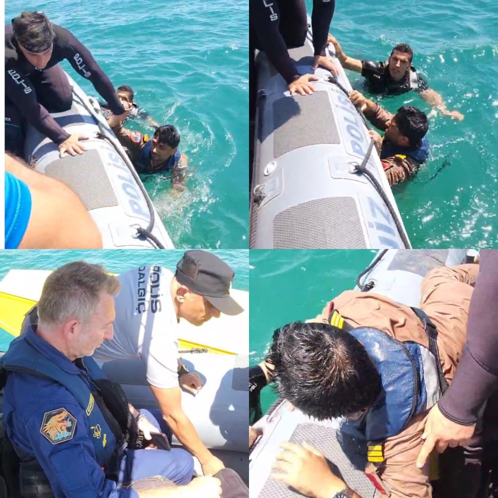 Adana’da uçağın suya düşme anı kamerada