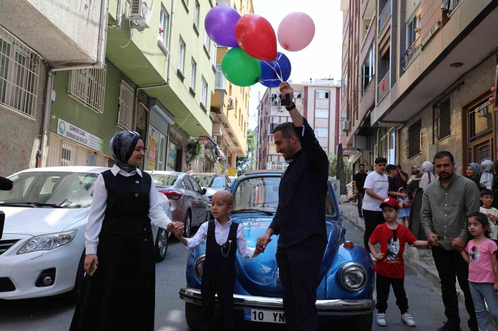 Kanseri yenen 7 yaşındaki çocuk için anlamlı etkinlik