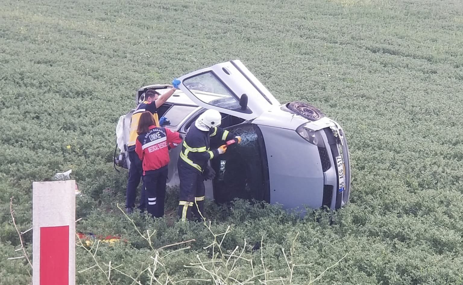 Kontrolden Çıkan Otomobil Takla Attı: 1 Yaralı
