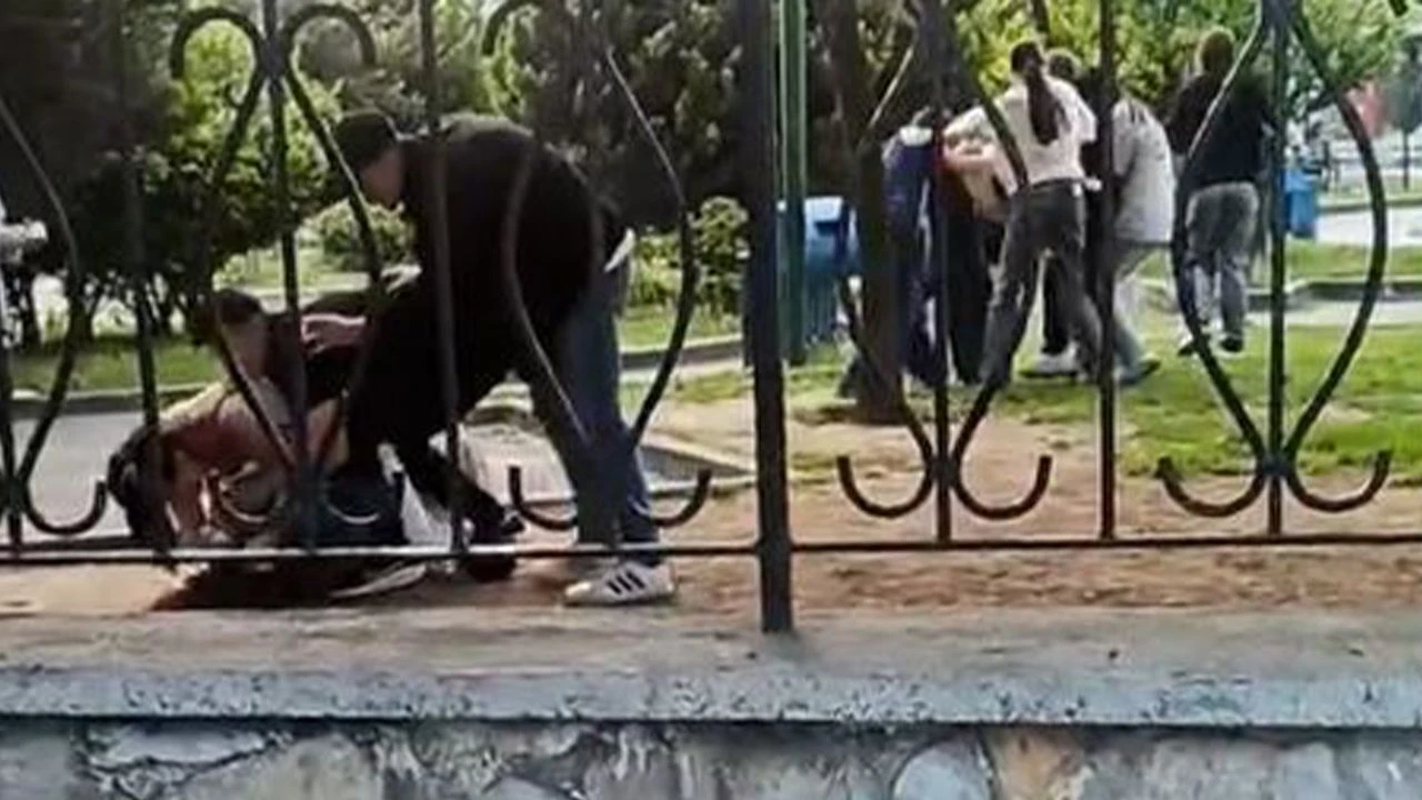 Park’ta yaşanan akran zorbalığı kameralara yansıdı