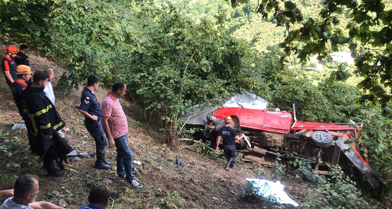 Giresun’da Fındık İşçilerini Taşıyan Araç Kaza Yaptı: 1 Ölü, 9 Yaralı