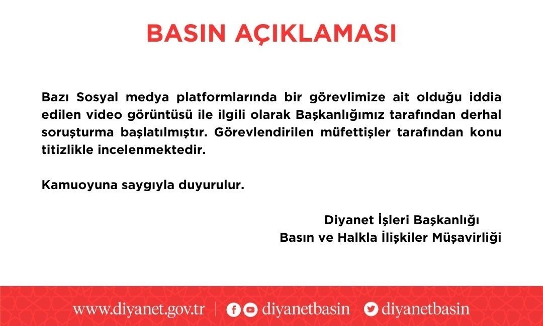 Rüşvet İddiasına Diyanet’ten Soruşturma