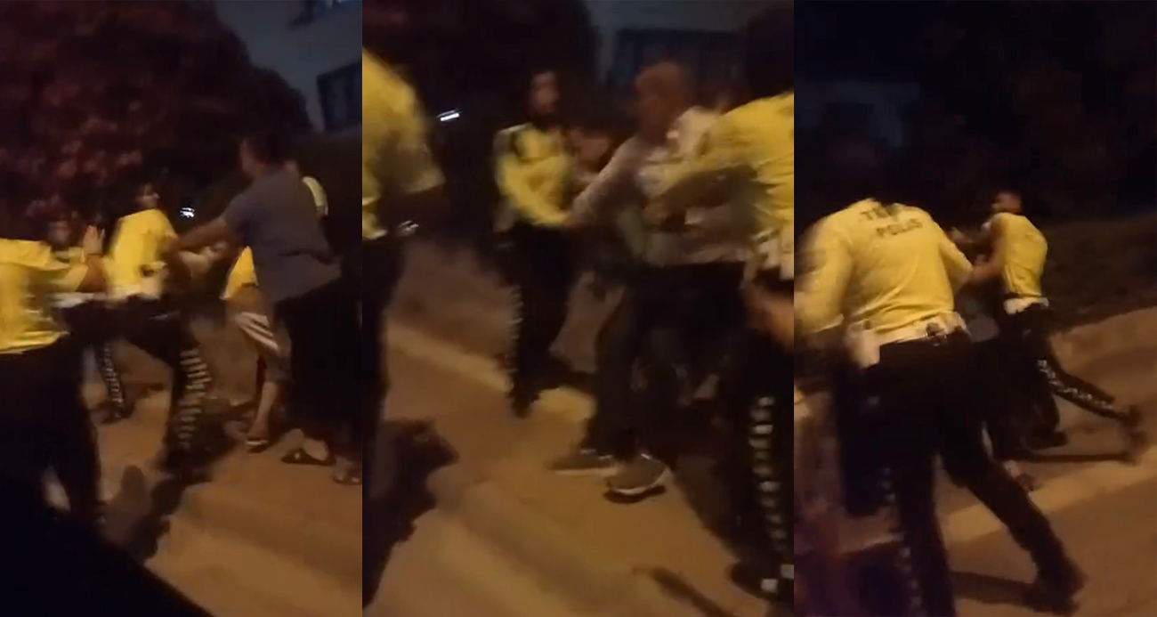 Ehliyetsiz sürücü ve babası olay çıkardı