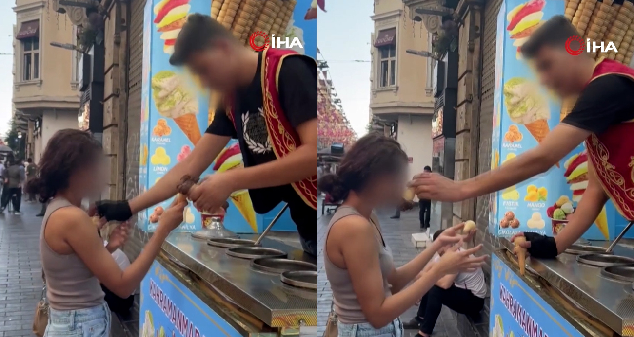 Külah oyunuyla kadını taciz etti: Dondurmacı mühürlendi