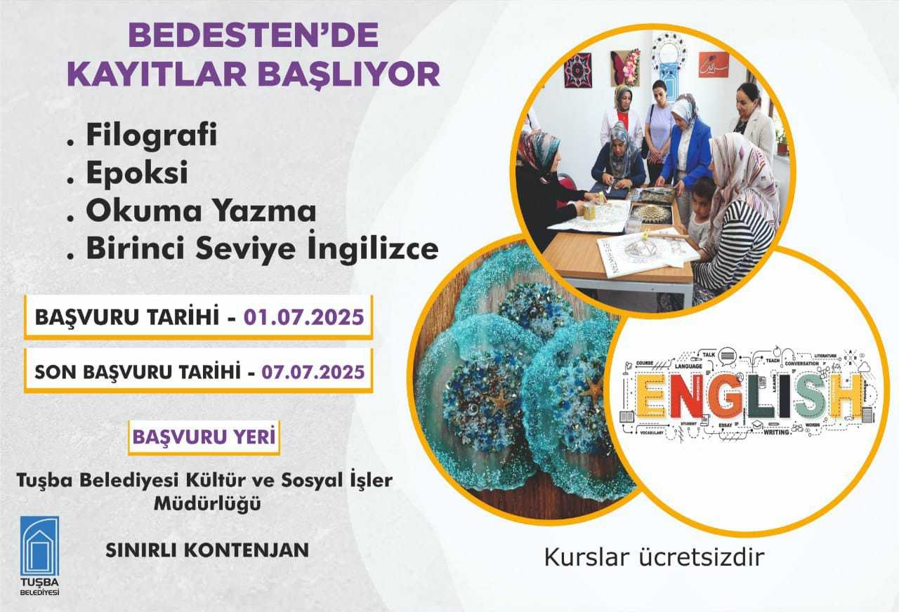 Tuşba Bedesten Çarşısı’nda Yeni Kurs Kayıtları Başladı