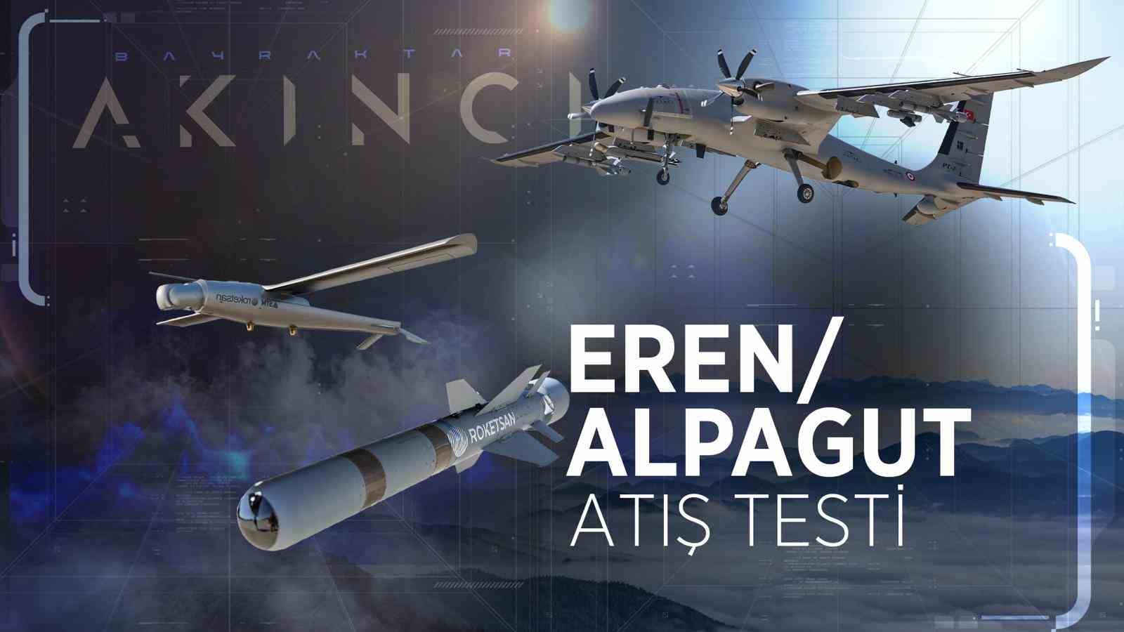 Milli Mühimmat ALPAGUT, AKINCI TİHA’dan İlk Kez Ateşlendi. Hedefi Tam İsabetle Vurdu