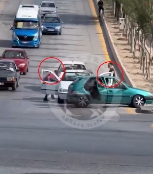Trafik’te Sürücüyü Darbeeden 4 Maga yakalandı