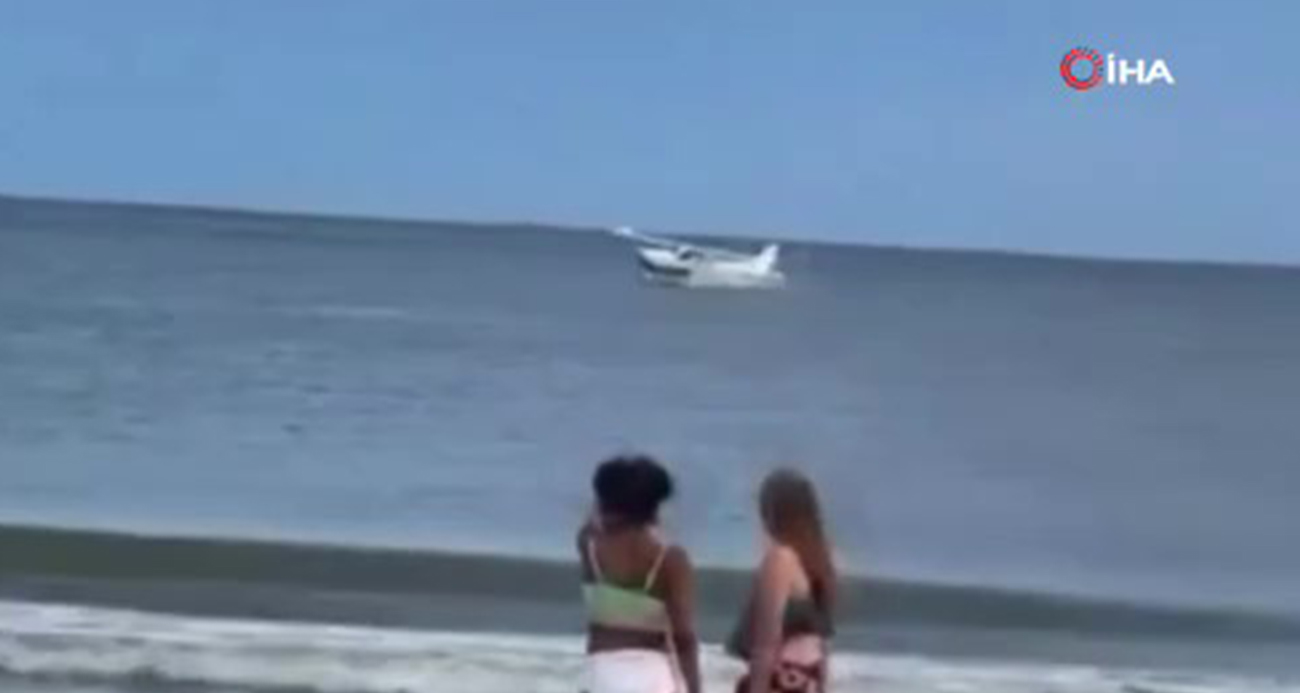 ABD’de Küçük Uçak Okyanusa Acil İniş Yaptı, Takla Attı