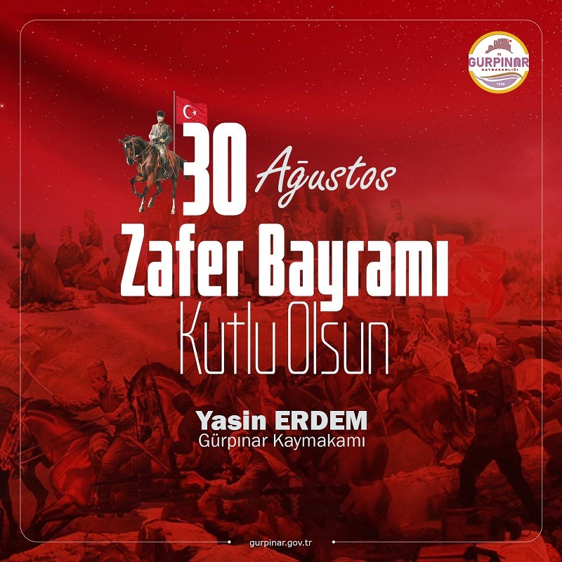 Gürpınar Kaymakamı Erdem’den “Zafer Bayramı” Mesajı